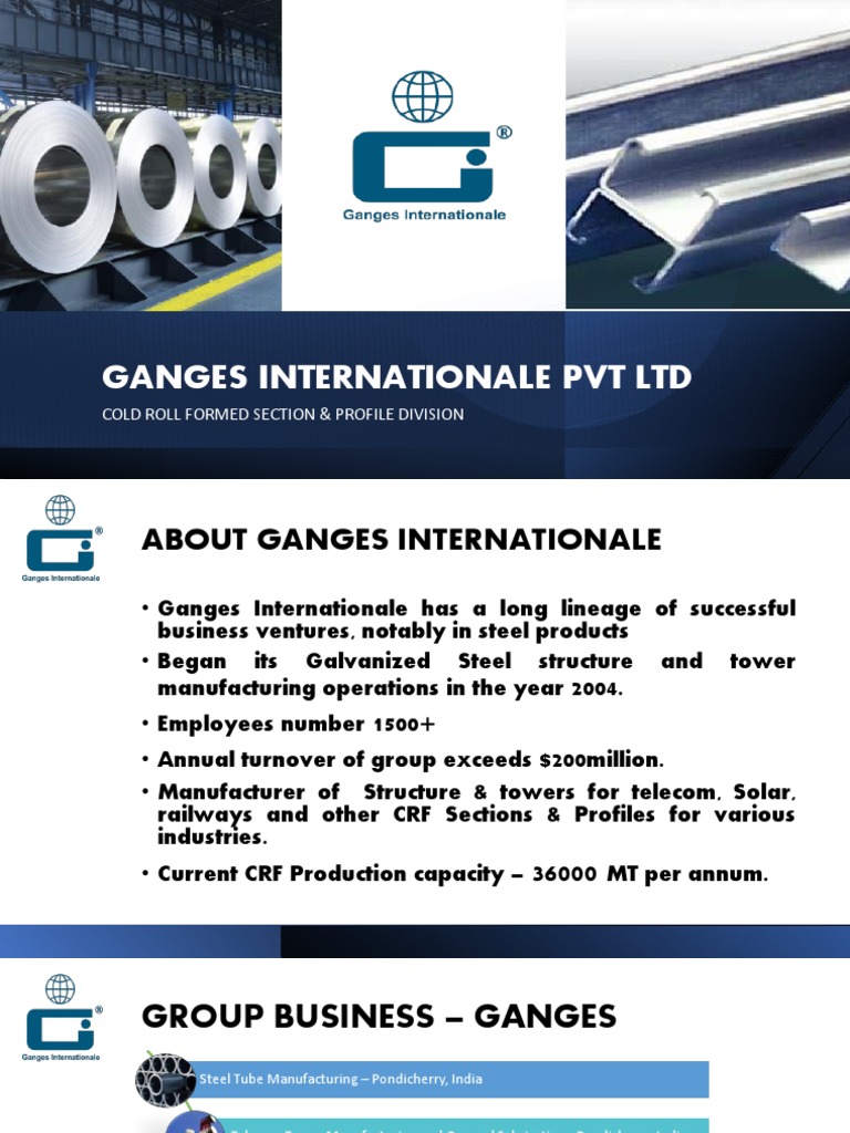 Ganges Internationale Pvt Ltd Overview | PDF | Rolling (Metalworking ...