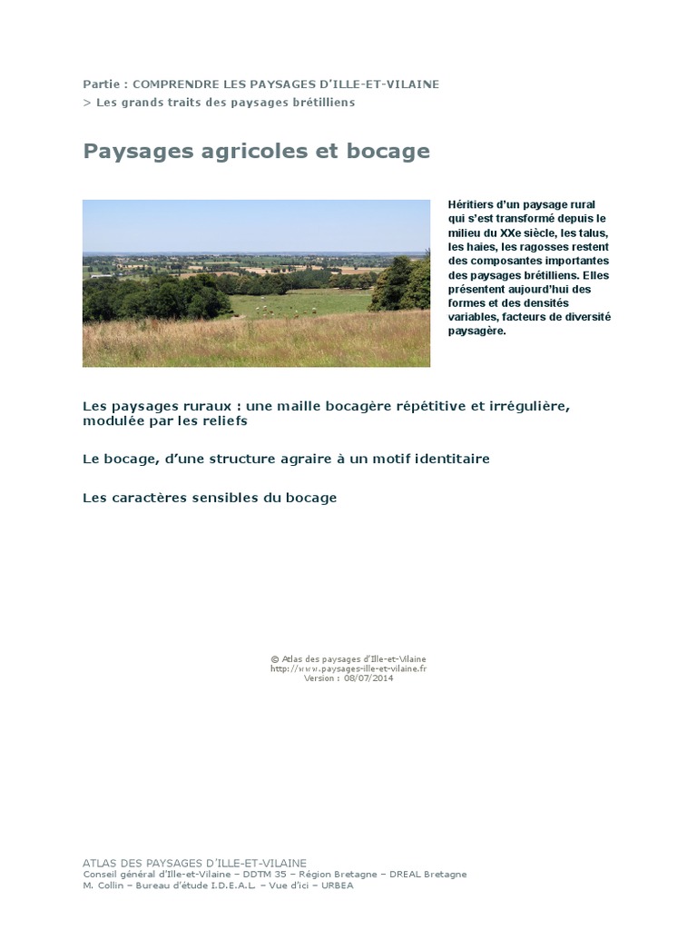Paysages Bocagers d'Ille-et-Vilaine | PDF | Paysage | Haie