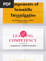 Components of Scientific Investigation