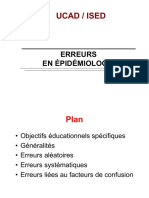 6 Eme Année Erreurs Potentielles Dans Les Études Épidémiologiques PDF