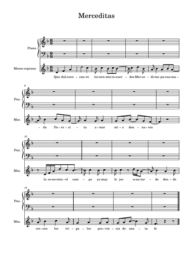 Letra de Merceditas en PDF | PDF