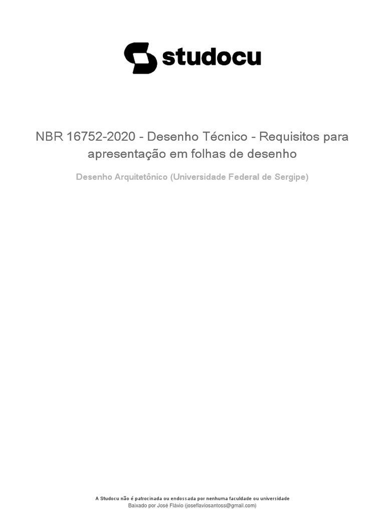 NBR 16752 2020 Desenho Tecnico Requisitos para Apresentacao em Folhas ...
