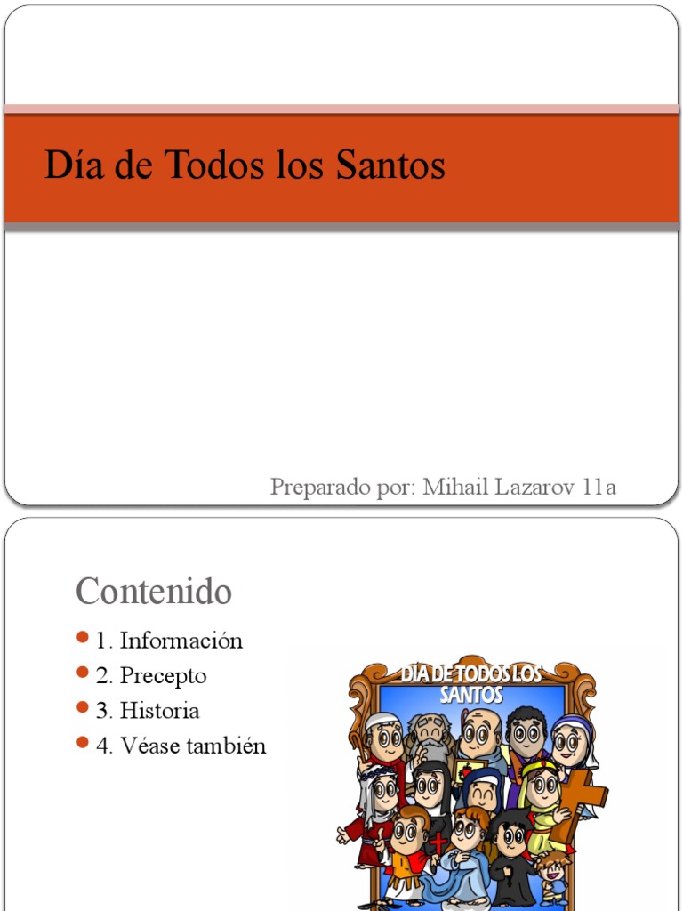 Dia de Todos Los Santos PDF Fiestas cristianas y días santos