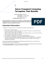 Pass Certificate PDF