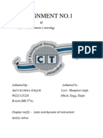 Assignment No.1: Sub - Measurements $ Metrology