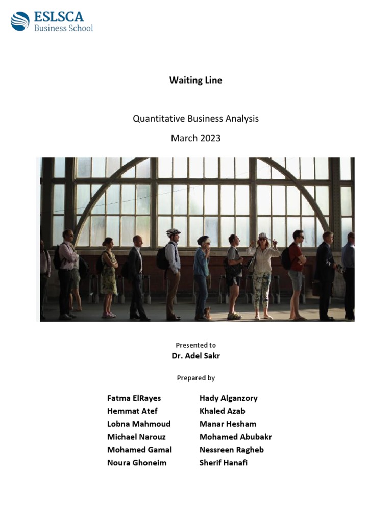 Waiting Line Project Rev 1.0 PDF | PDF | Probability Distribution