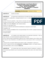Gabarito - 13º Bloco - 8º Ano PDF