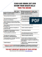 'S "McCain and Obama 2007-2008: Review Their Senate Bills, Then You Decide" Flyer