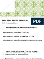 3.processo Penal Tema Procedimentos Processuais Penais PDF