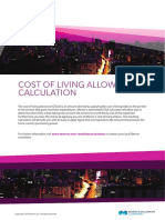 Calculation Cost of Living Allowance