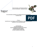 GESTIÓN DEL TELETRABAJO PARA OPTIMIZAR EL TIEMPO DEL RECURSO HUMANO EN LAS ORGANIZACIONES FFFF PDF