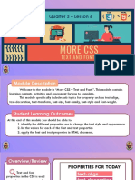 COMP 8 - Q3 - L6 - More CSS - Text and Font PDF
