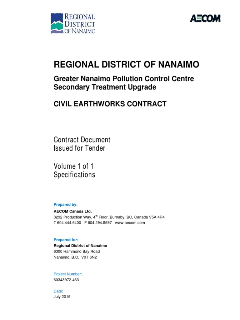 Tender Specifications PDF PDF