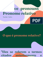 Relative Pronouns - 8º Ano PDF