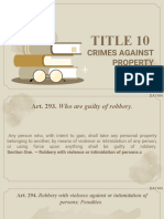 CRIMES AGAINST PROPERTY