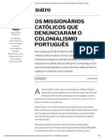 MENESES - Os Missionários Católicos Que Denunciaram o Colonialismo Português - Setenta e Quatro PDF