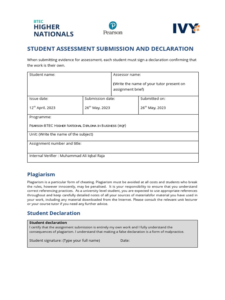 First Page of Assignment | PDF