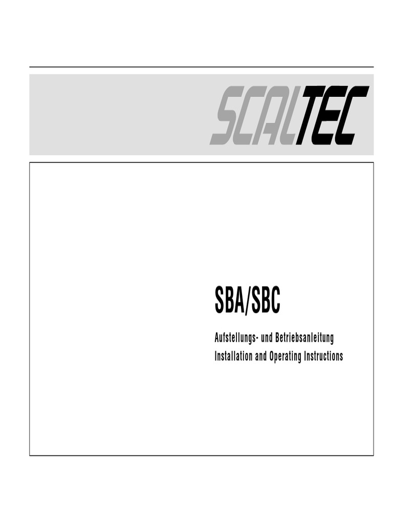 OpMan Scaltec SBA SBC PDF | PDF