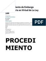 Procedimiento de Embargo Inmobiliario en Virtud de La Ley 189