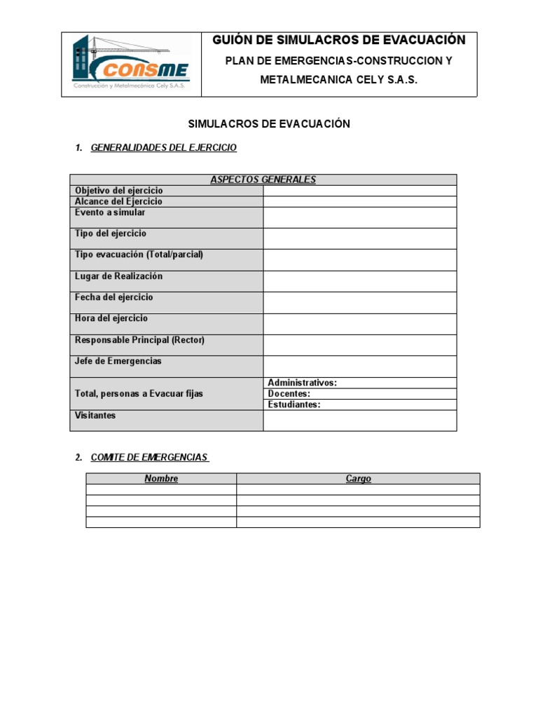 ST FO 28 Guión de Simulacros UNINAVARRA | PDF