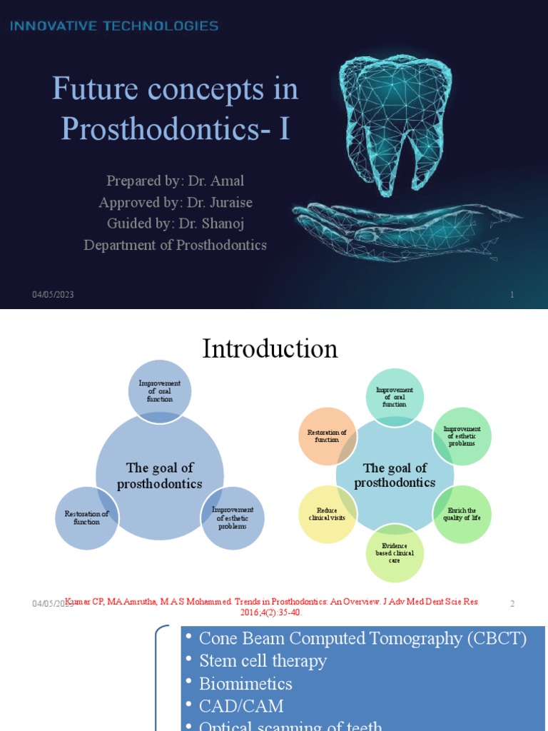 Future Concepts in Prosthodontics | PDF | Dental Implant | Dentistry ...