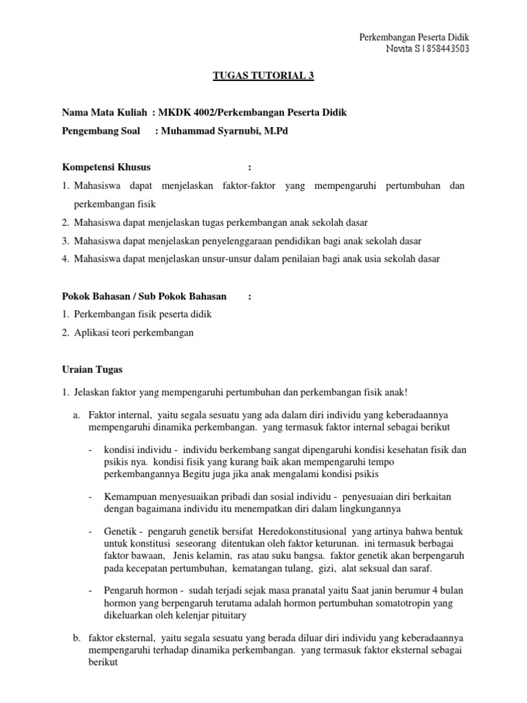 TUGAS TUTORIAL 3 PPD - Novita S PDF | PDF