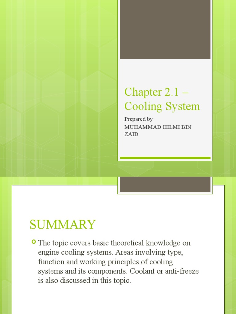 AUTOTECH Cooling System | PDF