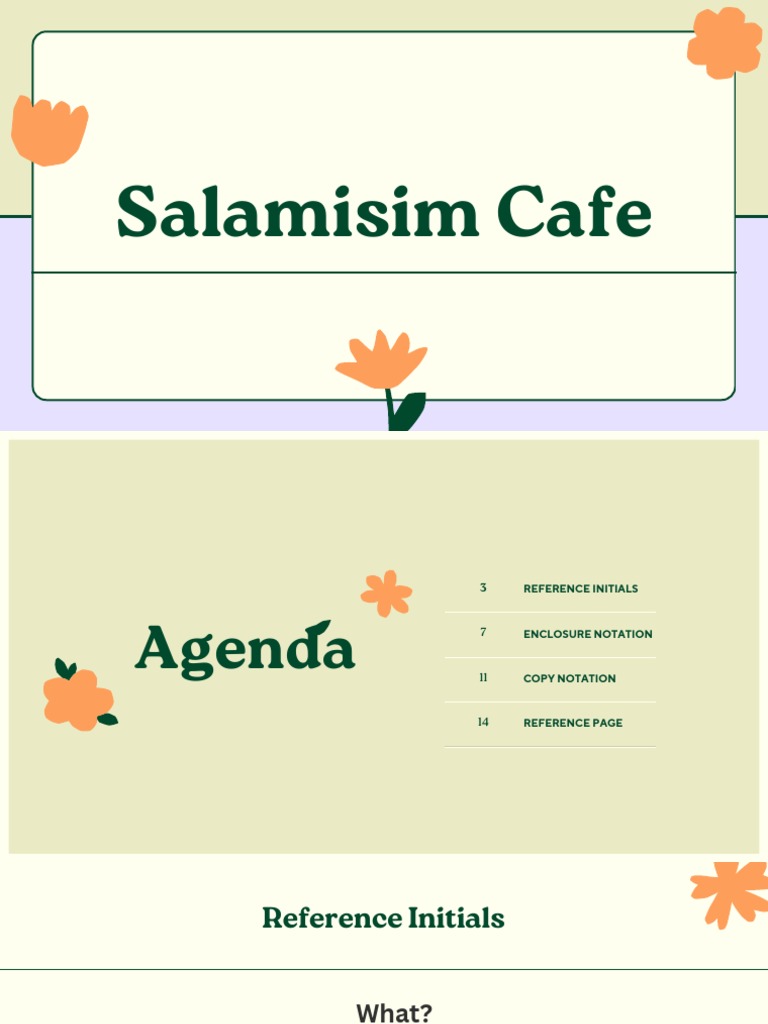 Reference Initials, Enclosure Notation, and Copy Notation (Salamisim