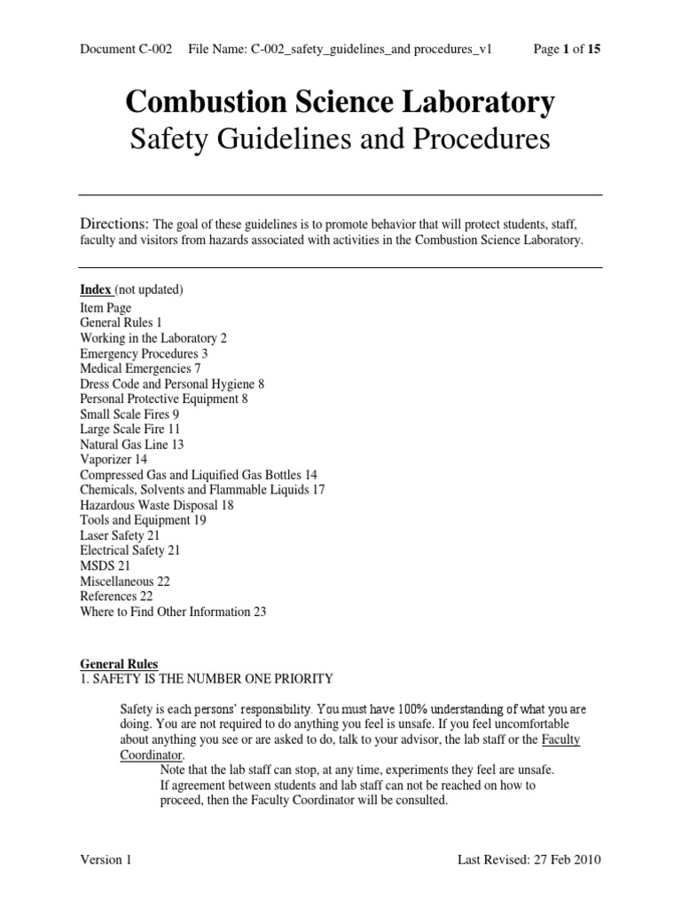safety precautions PDF