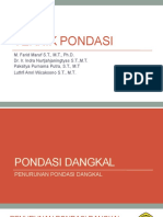 TEKNIK PONDASI - PONDASI DANGKAL - Penurunan PDF