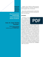 La RelaciónMédico-Paciente - Algunos Factoresasociados Que La Afectan.