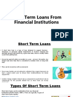 Short Term Loans From Financial Institutions