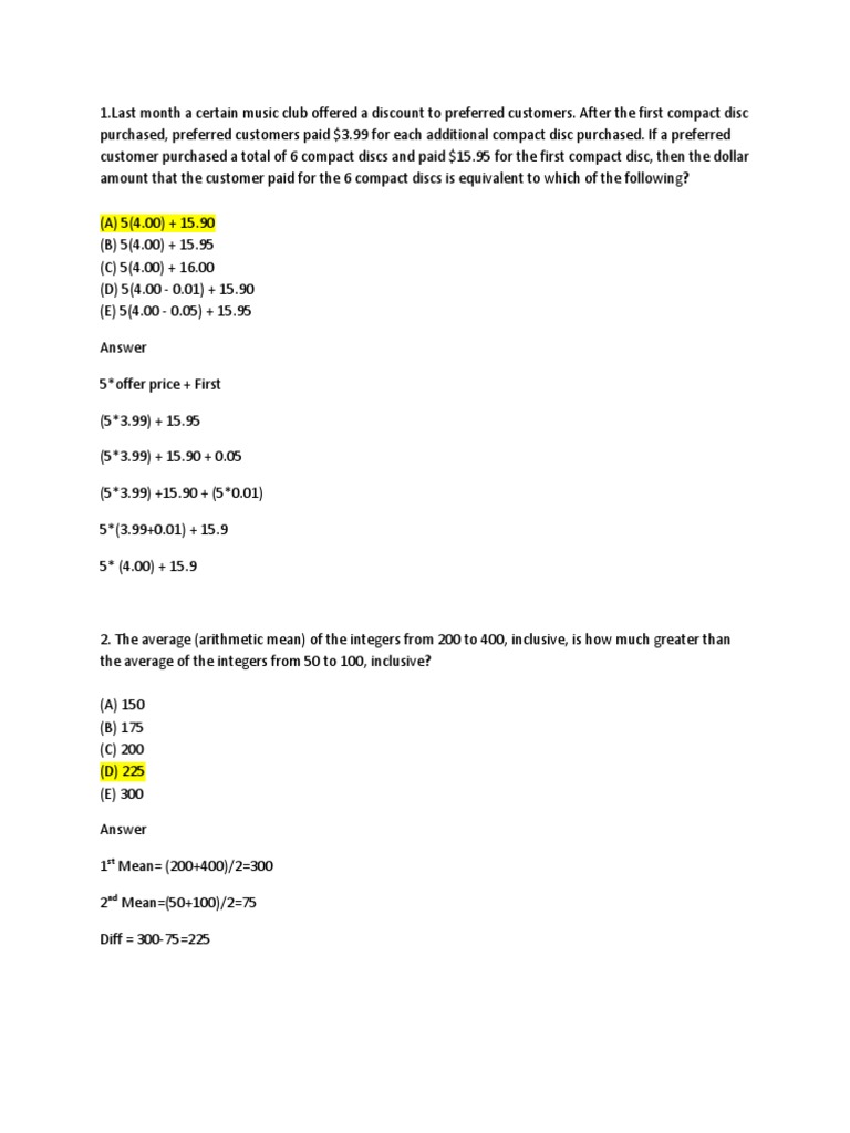 Math Problem Solving for Test Prep | PDF | Grapefruit | Mean