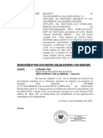 Dev N°030-2020 Sobre Apoyo Policial Diligencia Judicial de Lanzamiento Noviembre 2020