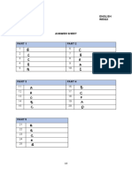 Semester II English 2021/2022 Answer Sheet WE023