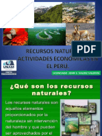Actividades extractivas y productivas Perú