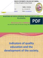 Indicators of Quality Education and The PDF