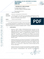 Informe Tecnico Solicitando Continuidad Del Proyecto