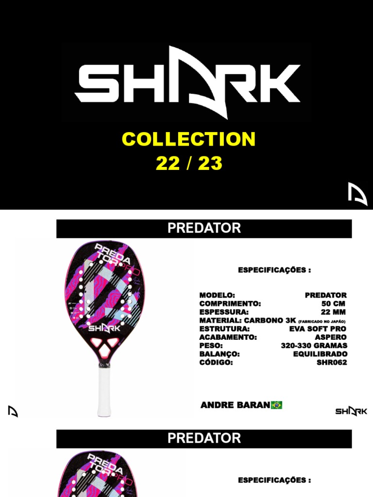 Catálogo Raquetes Shark Predator | PDF