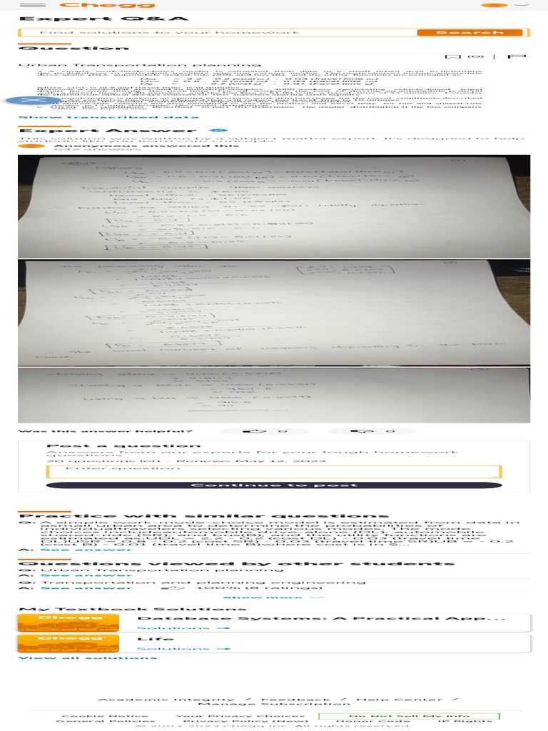 Urban Transportation Planning | PDF