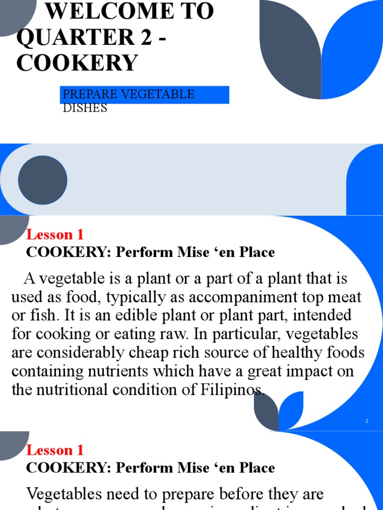 Vegetable Dish Preparation Guide | PDF