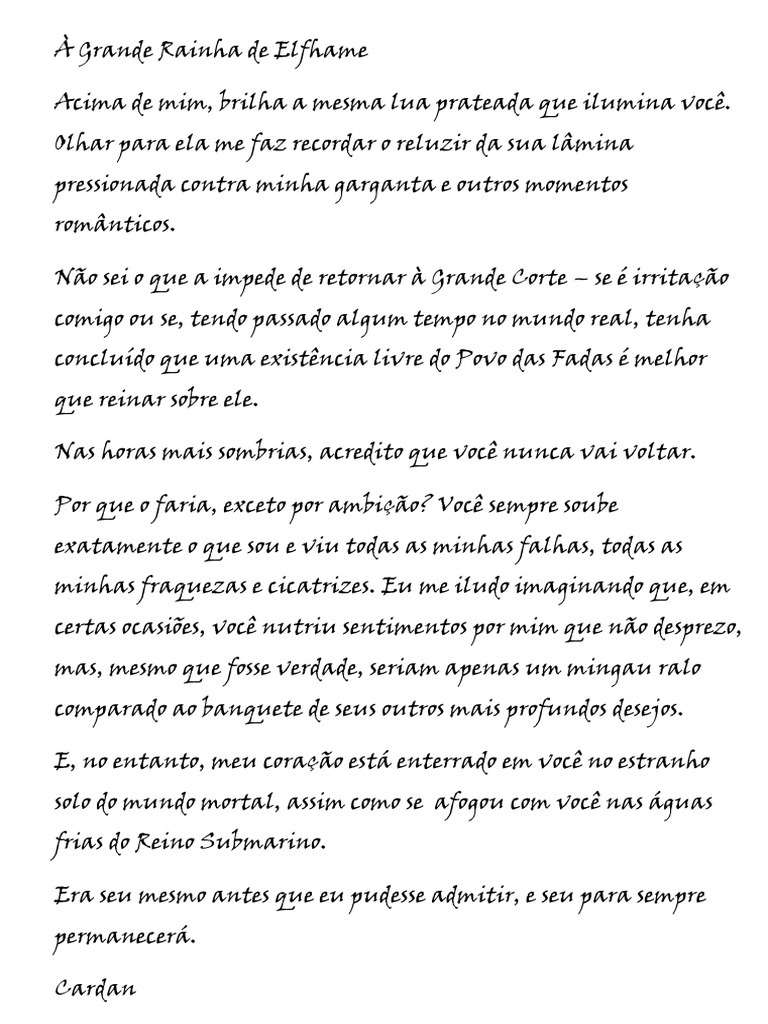 À Grande Rainha de Elfhame | PDF