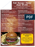 45th Burger Menu 2011