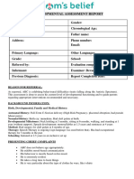 Developmental Assessment Report Sample MB PDF