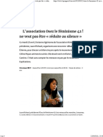 Polémique. L'association Osez Le Féminisme 42 ! Ne Veut Pas Être Réduite Au Silence