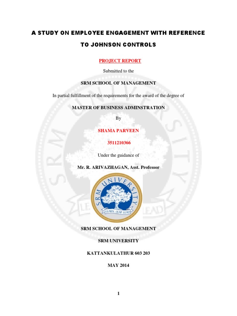 Employee Engagement Study: Johnson Controls | PDF
