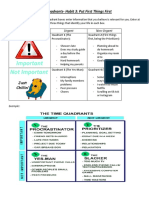 Worksheet 4 My Time Quadrant