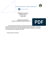 Criterii Pentru Departajere - LINGVISTICĂ - 2023 PDF