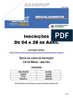 Regulamento Copa Natação 2023 PDF