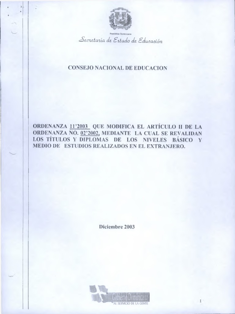 D5r ordenanza no 11 2003 que modifica el articulo ii de la ordenanza 02